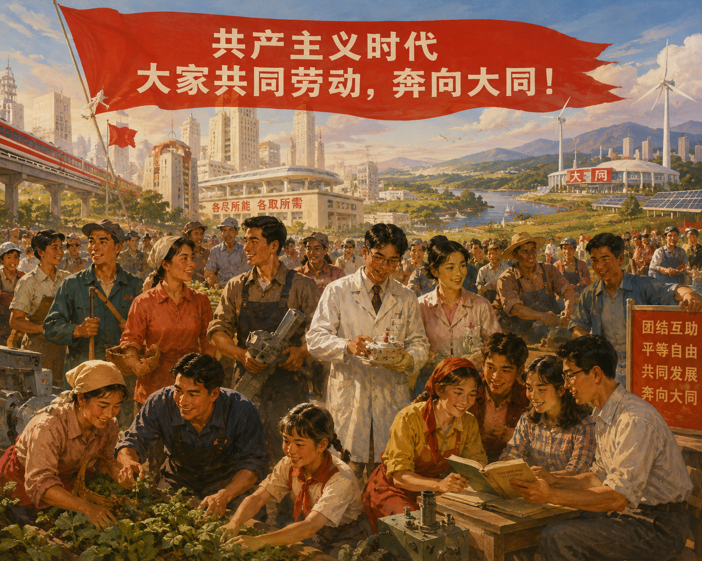 共产主义大同时代黎明前奏即将曙光破晓